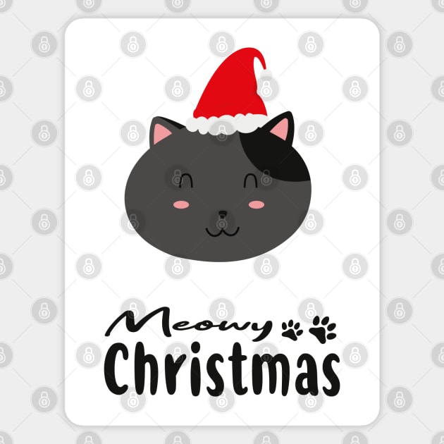 Meowy Christmas Kawaii Cat. Magnet by Marzuqi che rose